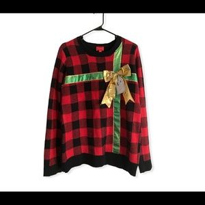Joyland Plaid Bow Sweater
